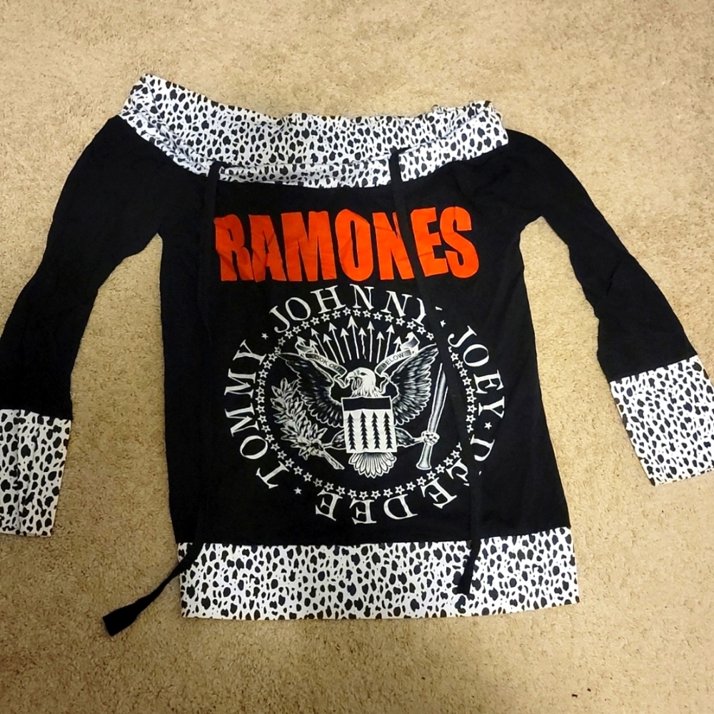 Ramones Long Sleeve Open Collar Shirt